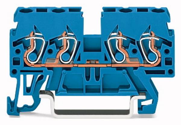 WAGO 870-834 Doorgangsklem 5 mm Spanveer Toewijzing: N Blauw 100 stuk(s) Package