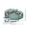 WAGO 780-601 Doorgangsklem 5 mm Spanveer Toewijzing: L Grijs 50 stuk(s) Package
