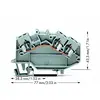WAGO 780-631 Doorgangsklem 5 mm Spanveer Toewijzing: L Grijs 50 stuk(s) Package