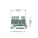 WAGO 870-681 Doorgangsklem 5 mm Spanveer Toewijzing: L Grijs 100 stuk(s) Piece