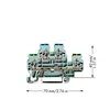 WAGO 870-517 Aardklem 2-etages 5 mm Spanveer Toewijzing: Terre, N Grijs 50 stuk(s) Package