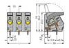 WAGO 2706-208 Veerkrachtklemblok 6.00 mm² Aantal polen 8 Grijs 15 stuk(s)