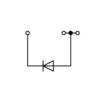 WAGO 280-673/281-411 Diodeklem 5 mm Spanveer Toewijzing: L Grijs 100 stuk(s)