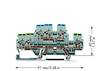 WAGO 870-535 Aardklem 2-etages 5 mm Spanveer Toewijzing: Terre, N Grijs 50 stuk(s)