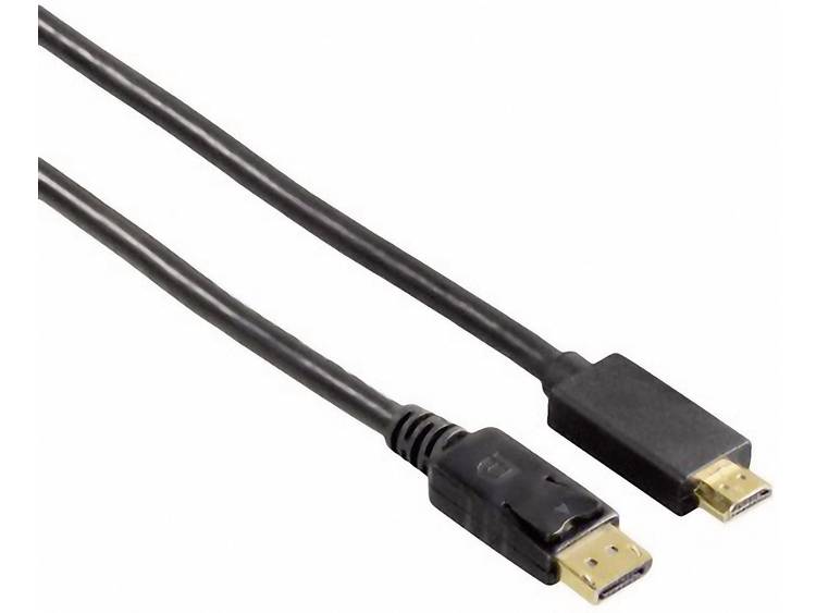 Hama DisplayPort-HDMI Aansluitkabel [1x DisplayPort stekker => 1x HDMI-stekker] 1.80 m Zwart