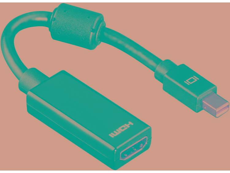 Hama DisplayPort, HDMI-adapter Mini-DisplayPort stekker op HDMI-bus Zwart