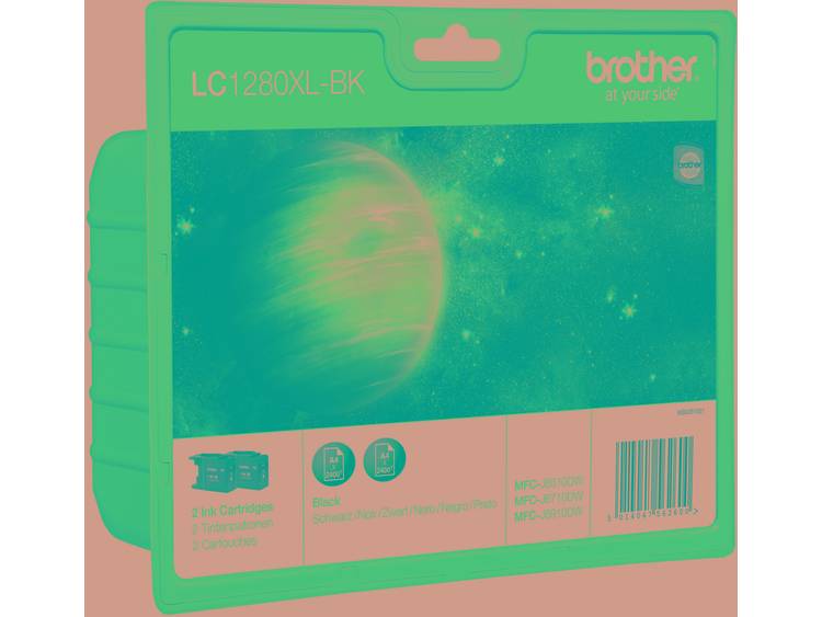 Brother LC1280XLBK Inktcartridge Duopack Zwart