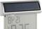 Digitale thermometer met zonnepaneel en display, toont 21 graden Celsius aan.