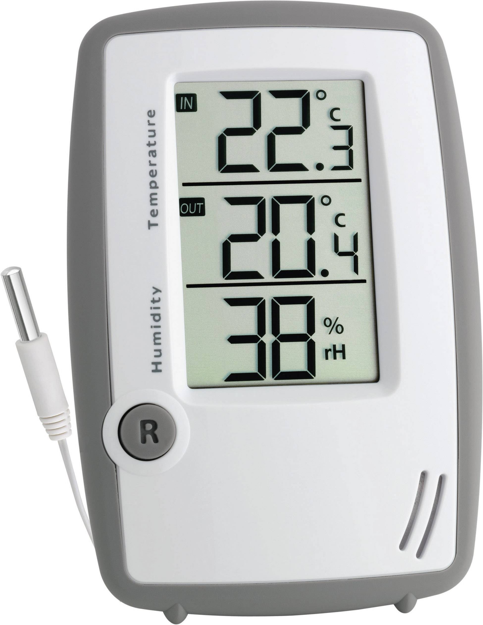 TFA Dostmann 30.5024 Kabelgebonden thermo en hygrometer Grijs Conrad.nl