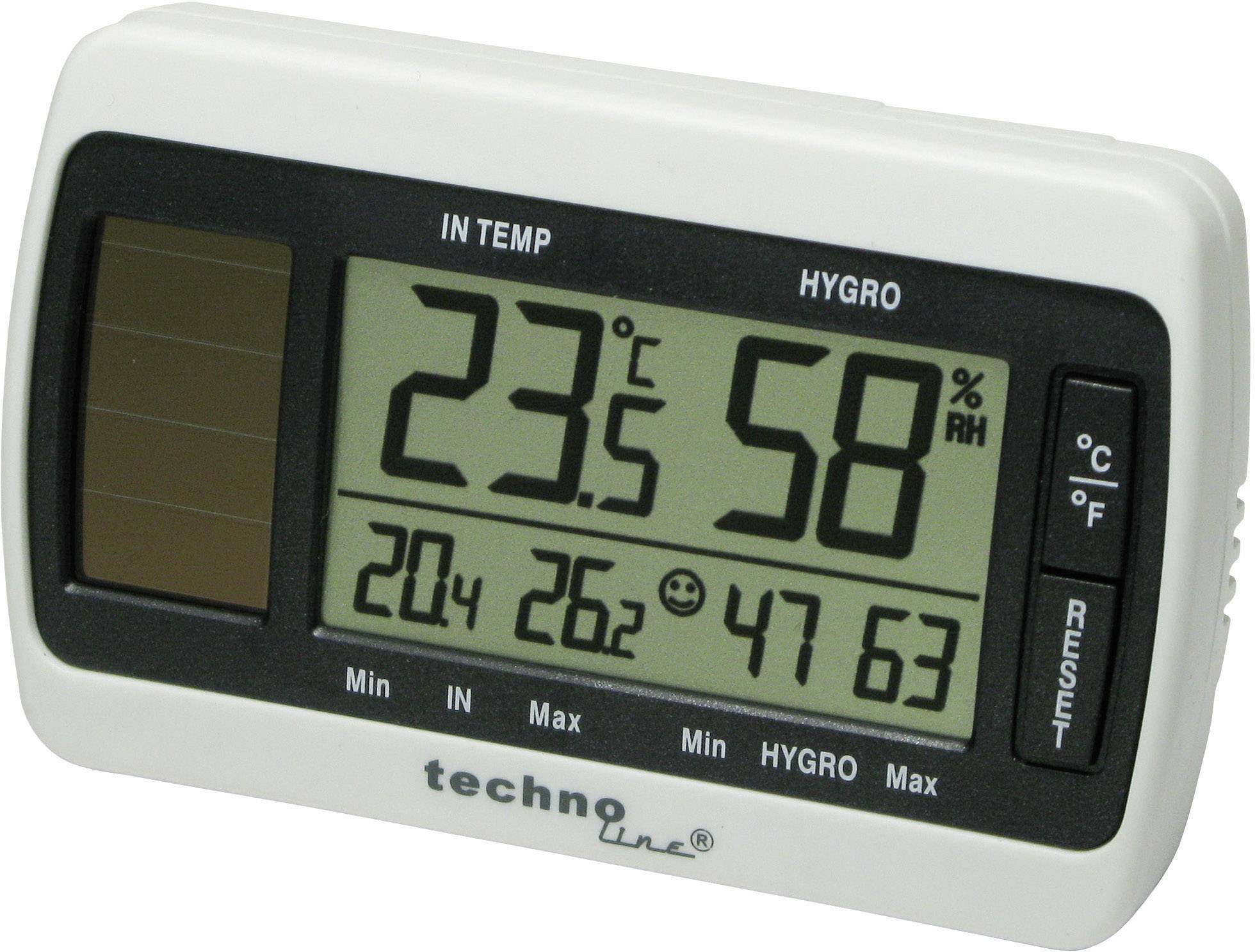 Techno Line Solar Thermo-Hygrometer Solar thermo- en hygrometer Wit-1