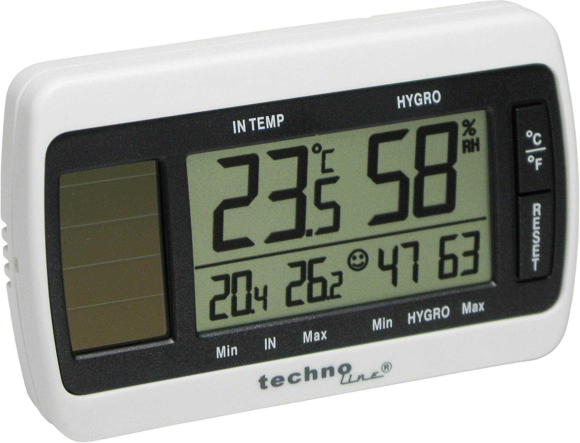 Techno Line Solar Thermo-Hygrometer Solar thermo- en hygrometer Wit-2