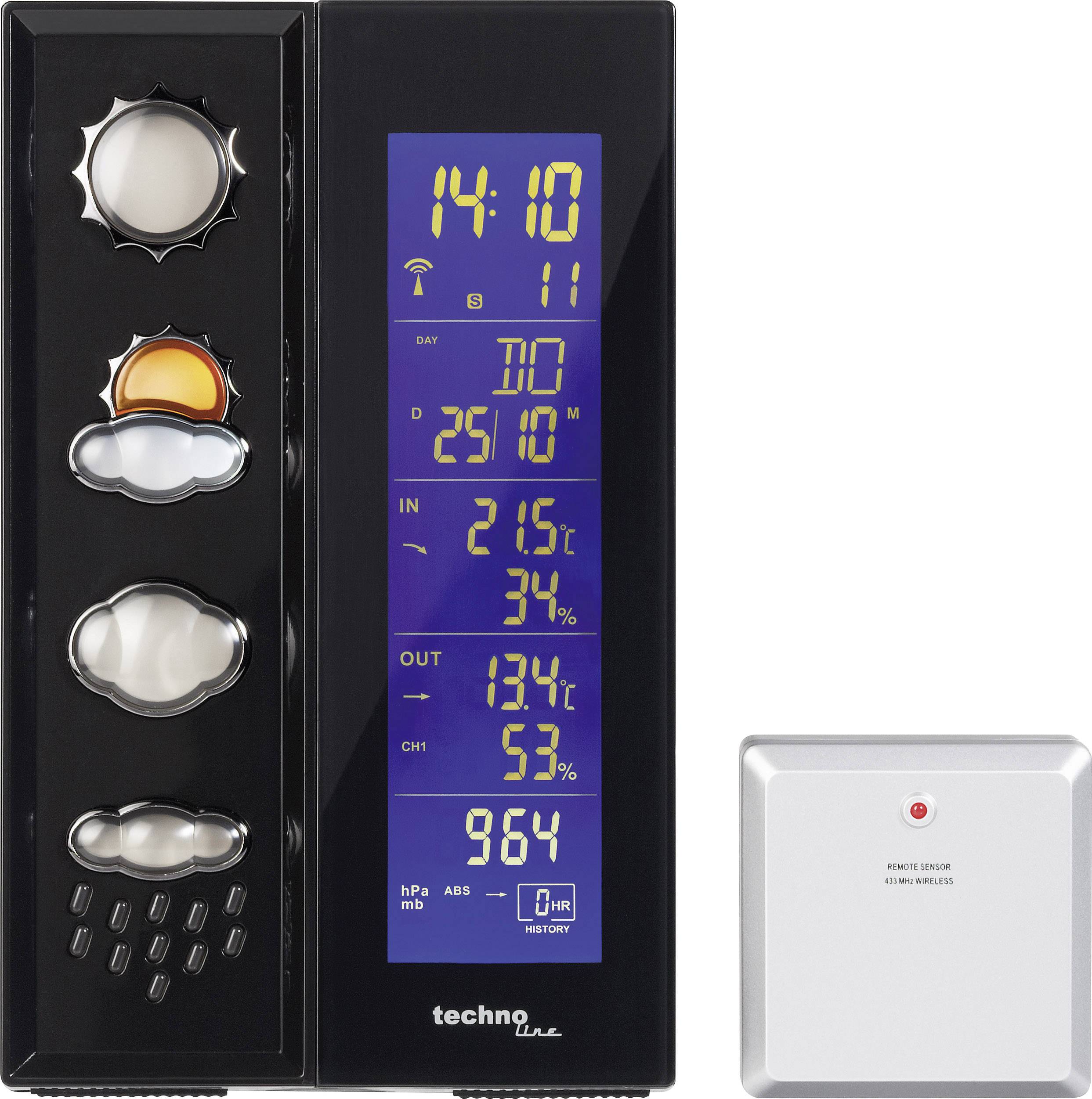 WS 6650 - Modern weerstation met felgekleurde weersymbolen-1