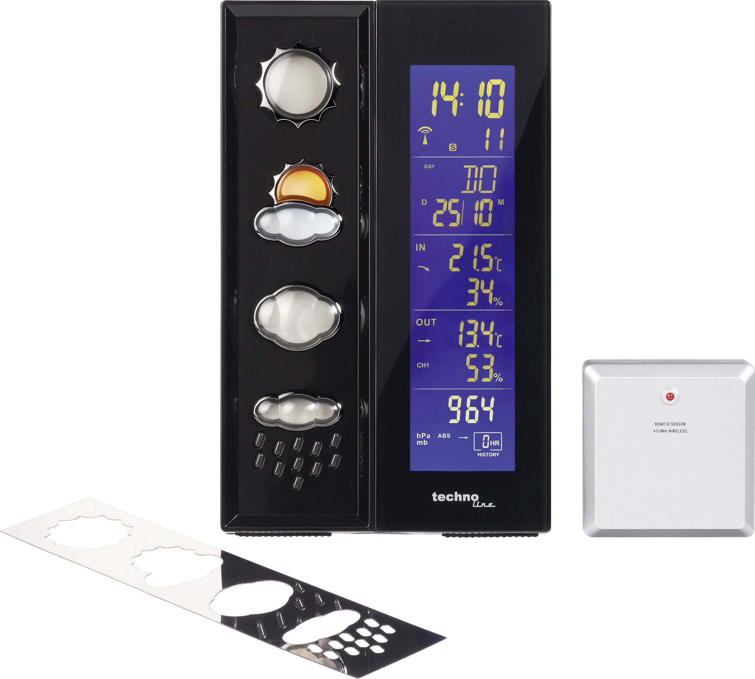 WS 6650 - Modern weerstation met felgekleurde weersymbolen-0