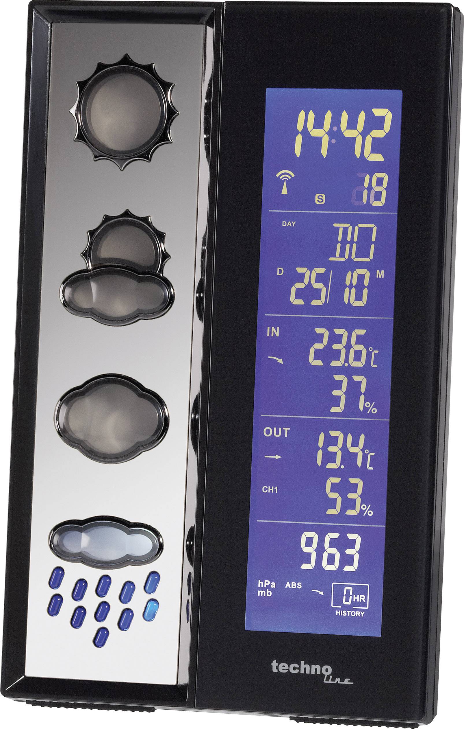 WS 6650 - Modern weerstation met felgekleurde weersymbolen-4