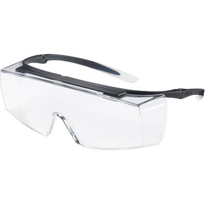 uvex super f OTG 9169585 Veiligheidsbril Incl. UV-bescherming Zwart, Wit   