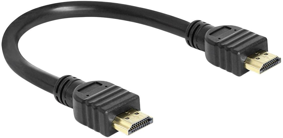 HDMI kabel extra kort - versie 1.4 (4K 30Hz) / zwart - 0,25 meter-0