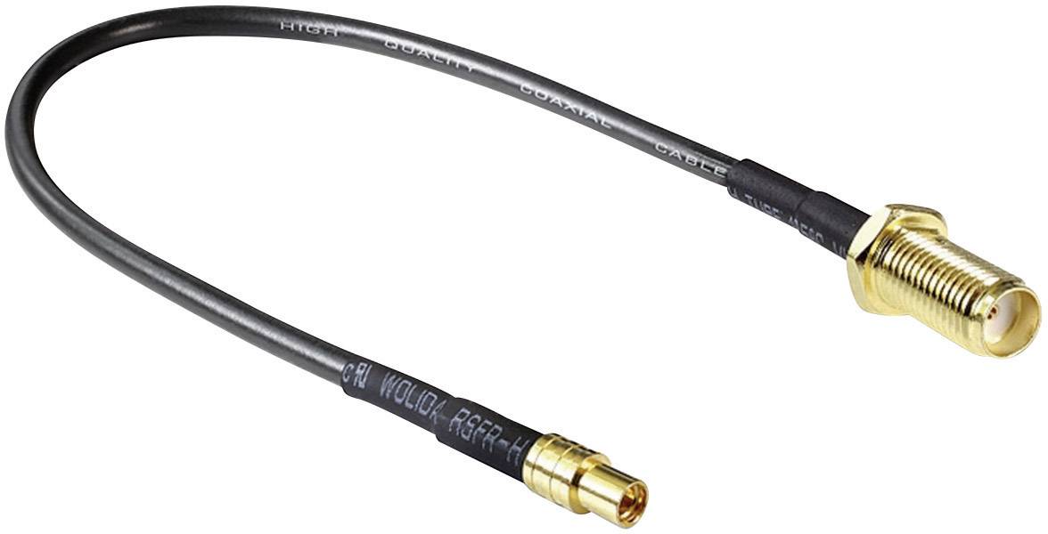 Delock WiFi-antenne Verlengkabel [1x SMA-bus - 1x MMCX-bus] 20.00 cm Zwart Vergulde steekcontacten-1