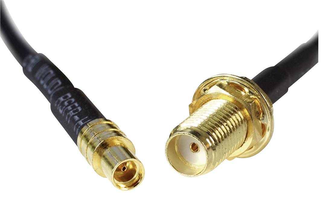 Delock WiFi-antenne Verlengkabel [1x SMA-bus - 1x MMCX-bus] 20.00 cm Zwart Vergulde steekcontacten-2