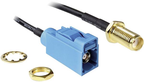 Delock WiFi-antenne Verlengkabel [1x SMA-bus - 1x SMBA-(FAKRA) Z bus] 0 mm Zwart