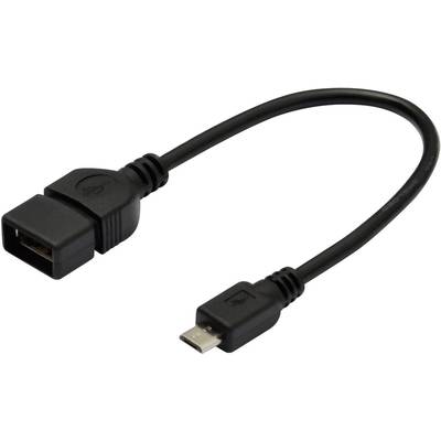 Digitus USB 2.0 Adapter [1x Micro-USB 2.0 B stekker - 1x USB 2.0 bus A] AK-300309-002-S 