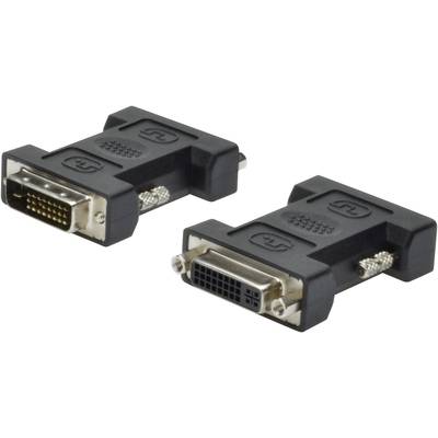 Digitus AK-320502-000-S DVI Adapter [1x DVI-stekker 24+1-polig - 1x DVI-bus 24+5-polig] Zwart  