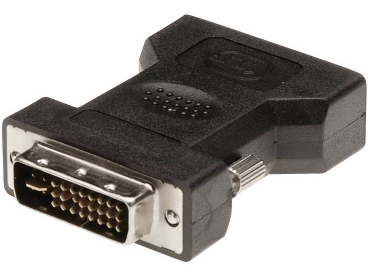 Digitus DVI-VGA Adapter [1x DVI-stekker 24+5-polig => 1x VGA bus] Zwart