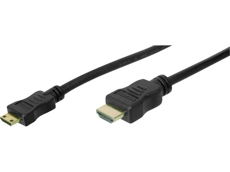 Digitus HDMI Aansluitkabel [1x HDMI-stekker <=> 1x HDMI-stekker C mini] 3 m Zwart