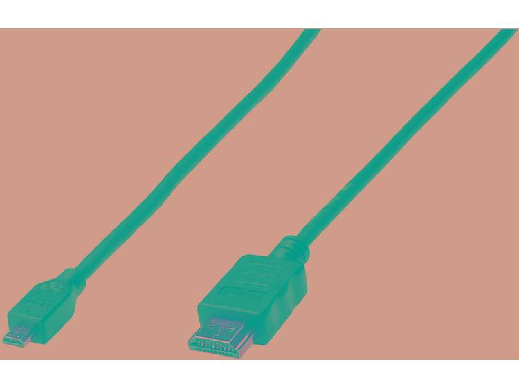 Digitus HDMI Aansluitkabel [1x HDMI-stekker <=> 1x HDMI-stekker D micro] 1.00 m Zwart