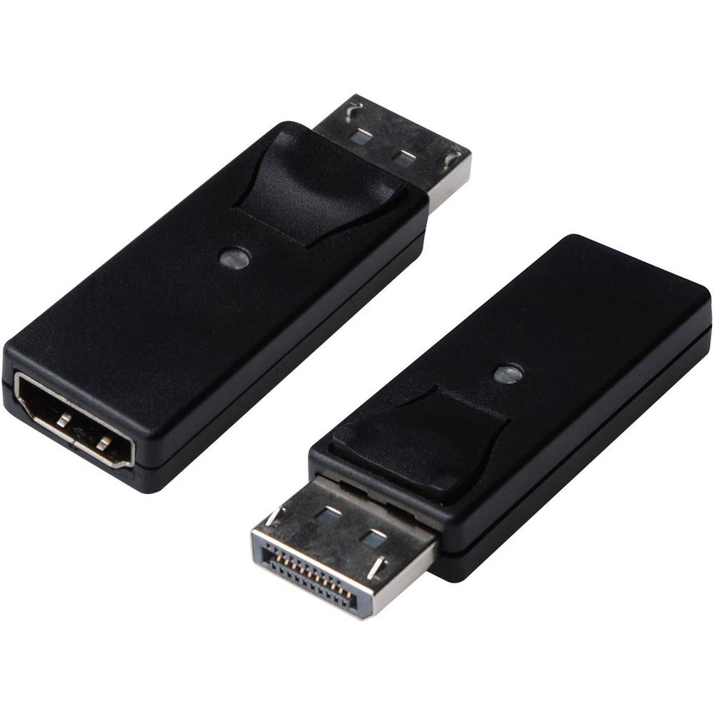 Digitus DisplayPort-HDMI Adapter [1x DisplayPort stekker => 1x HDMI-bus] Zwart