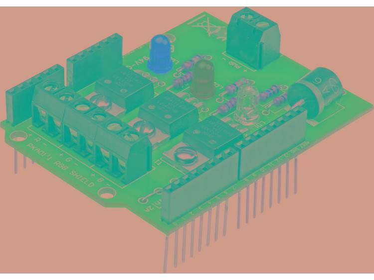 Arduino Shield RGB Toepassing: Het aansturen van 3 dimkanalen (1x RG