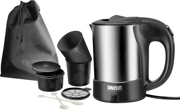Unold 18575 Reis-set Waterkoker Kabelgebonden Aantal/Volume: 0.5 l RVS, Zwart