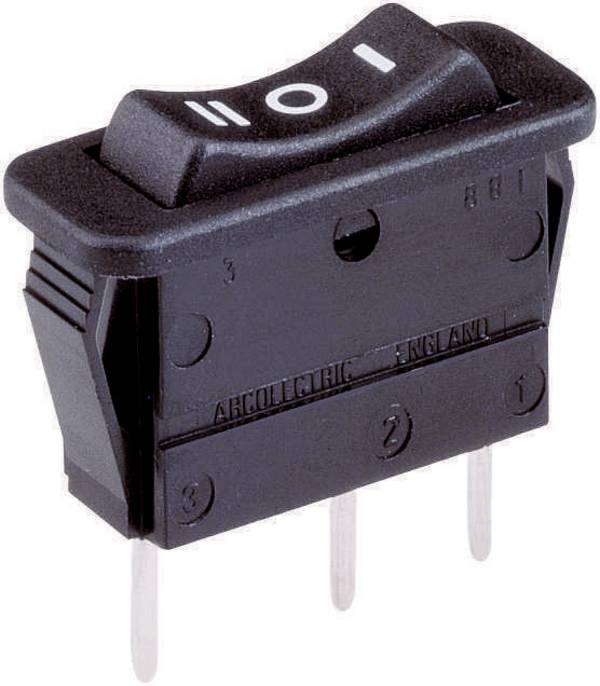 Arcolectric (Bulgin Ltd.) C 1522 VB AAB Wipschakelaar C 1522 VB AAB 250 V/AC 16 A 1x (aan)/uit/(aan)  Moment/0/moment 1 stuk(s)