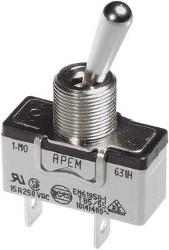 APEM 637NH/2 637NH/2 Tuimelschakelaar 250 V/AC 10 A 1x (aan)/uit/(aan)  Moment/0/moment 1 stuk(s)