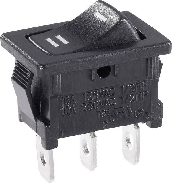 TRU COMPONENTS 1587512 Wipschakelaar TC-R13-66C-02 250 V/AC 6 A 1x aan/aan  Continu 1 stuk(s)