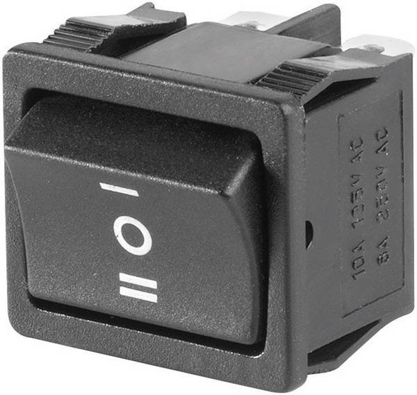 TRU COMPONENTS 1587521 Wipschakelaar TC-R13-33D-02 250 V/AC 6 A 2x aan/uit/aan  Continu/0/continu 1 stuk(s)