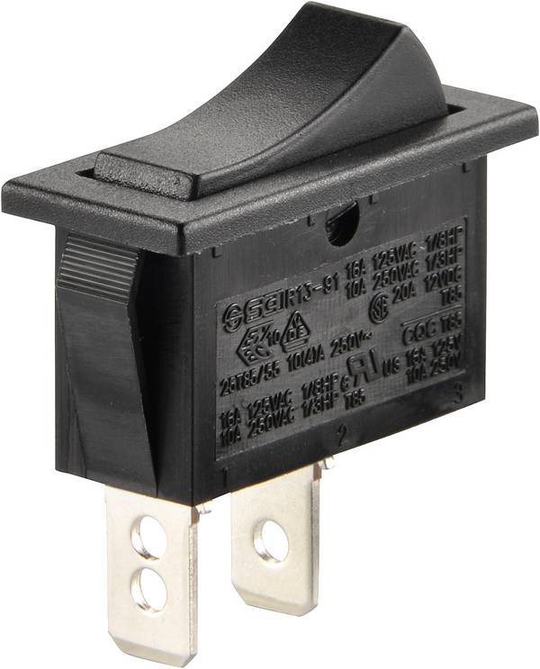 TRU COMPONENTS TC-R13-91A-01 Wipschakelaar 250 V/AC 10 A 1x uit/aan  Continu 1 stuk(s)