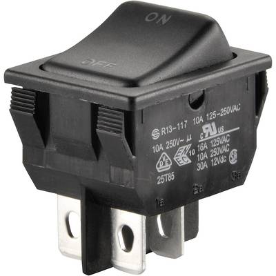 TRU COMPONENTS 1587547 Wipschakelaar TC-R13-117A-01 250 V/AC 10 A 1x uit/aan Continu 1 stuk(s)-0