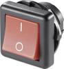 TRU COMPONENTS 1587563 Wipschakelaar TC-R13-136A-05 RED 250 V/AC 6 A 1x uit/aan Continu 1 stuk(s)