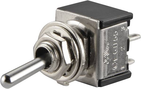 TRU COMPONENTS 1587646 TC-TA201A1 Tuimelschakelaar 250 V/AC 3 A 2x uit/aan  Continu 1 stuk(s)