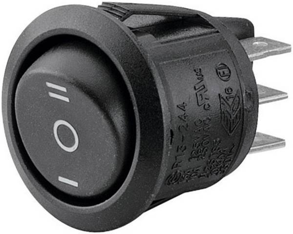 TRU COMPONENTS 1587660 Wipschakelaar TC-R13-244D-02 250 V/AC 10 A 2x aan/uit/aan  Continu/0/continu 1 stuk(s)