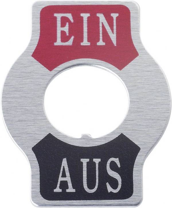 TRU COMPONENTS 1587663 TC-Indicator Plate ON/OFF Etiket Opdrukmotief EIN/AUS 1 stuk(s)