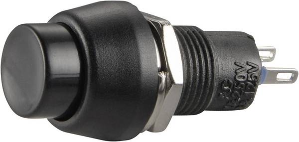 TRU COMPONENTS 1587723 TC-R13-84A-05BK Druktoets 250 V/AC 1 A 1x uit/(aan) Moment 1 stuk(s)
