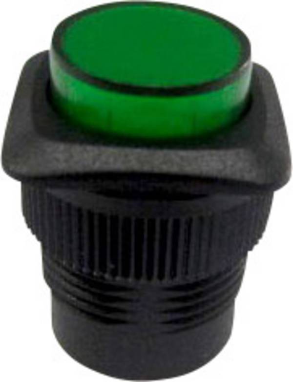TRU COMPONENTS 1587742 TC-R13-508B-05YL Drukschakelaar 250 V/AC 1.5 A 1x uit/aan Continu Groen 1 stuk(s)