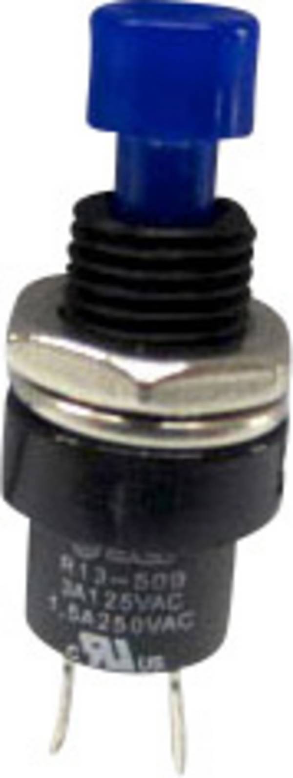 TRU COMPONENTS 1587750 TC-R13-509A-05BL Druktoets 250 V/AC 1.5 A 1x uit/(aan) Moment 1 stuk(s)