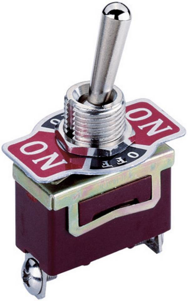 TRU COMPONENTS 701165 KN3 Tuimelschakelaar 250 V/AC 10 A 1x aan/uit/aan  Continu/0/continu 1 stuk(s)