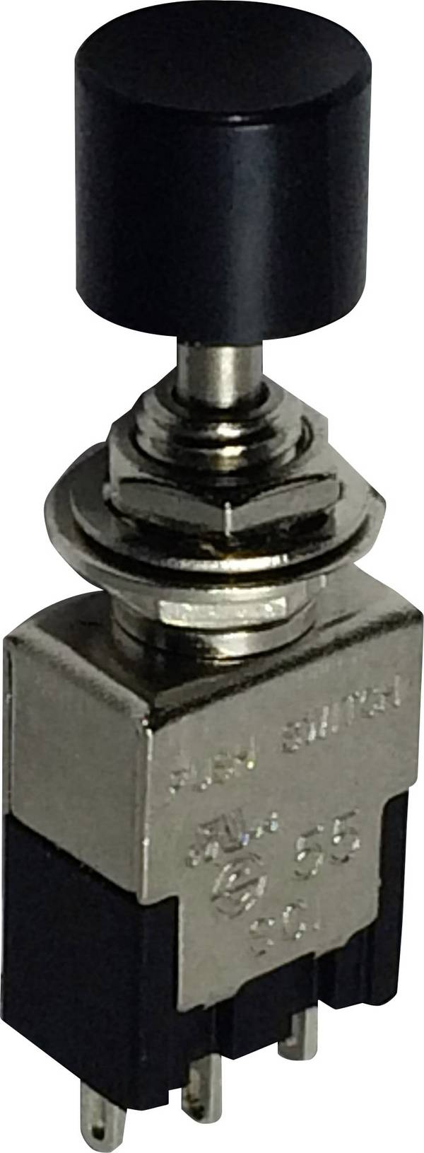TRU COMPONENTS 1587791 TC-PA102A1BK Drukschakelaar 250 V/AC 3 A 1x aan/aan Continu 1 stuk(s)