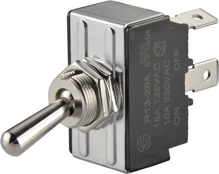 TRU COMPONENTS 1587808 TC-R13-28A-01 Tuimelschakelaar 250 V/AC 10 A 1x uit/aan  Continu 1 stuk(s)