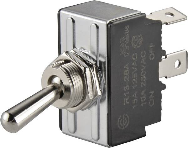 TRU COMPONENTS 1587826 TC-R13-28C-01 Tuimelschakelaar 250 V/AC 10 A 1x aan/aan  Continu 1 stuk(s)