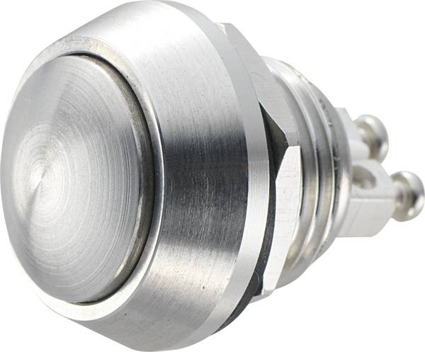 TRU COMPONENTS 701256 GQ12B-S Vandalismebestendige druktoets 48 V/DC 2 A 1x uit/(aan) Moment IP65 1 stuk(s)