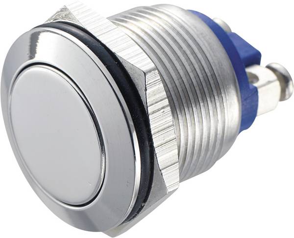 TRU COMPONENTS GQ 19F-S Vandalismebestendige druktoets 48 V/DC 2 A 1x uit/(aan) Moment IP65 1 stuk(s)